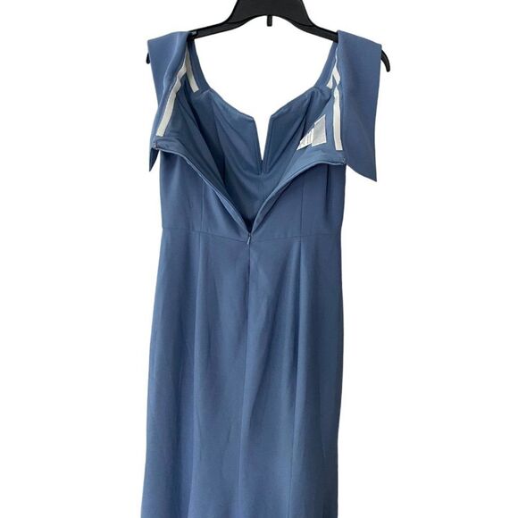 Norstrom Dessy Size 8  12  Collections 3038 Long Dress Larkspur Blue - Picture 7 of 15